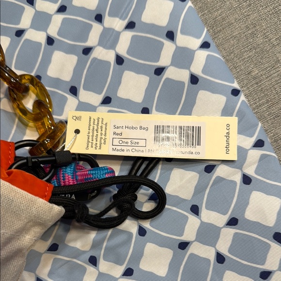 Rotunda Sant Hobo Women's Bag, Coral Red - Picture 9 of 10